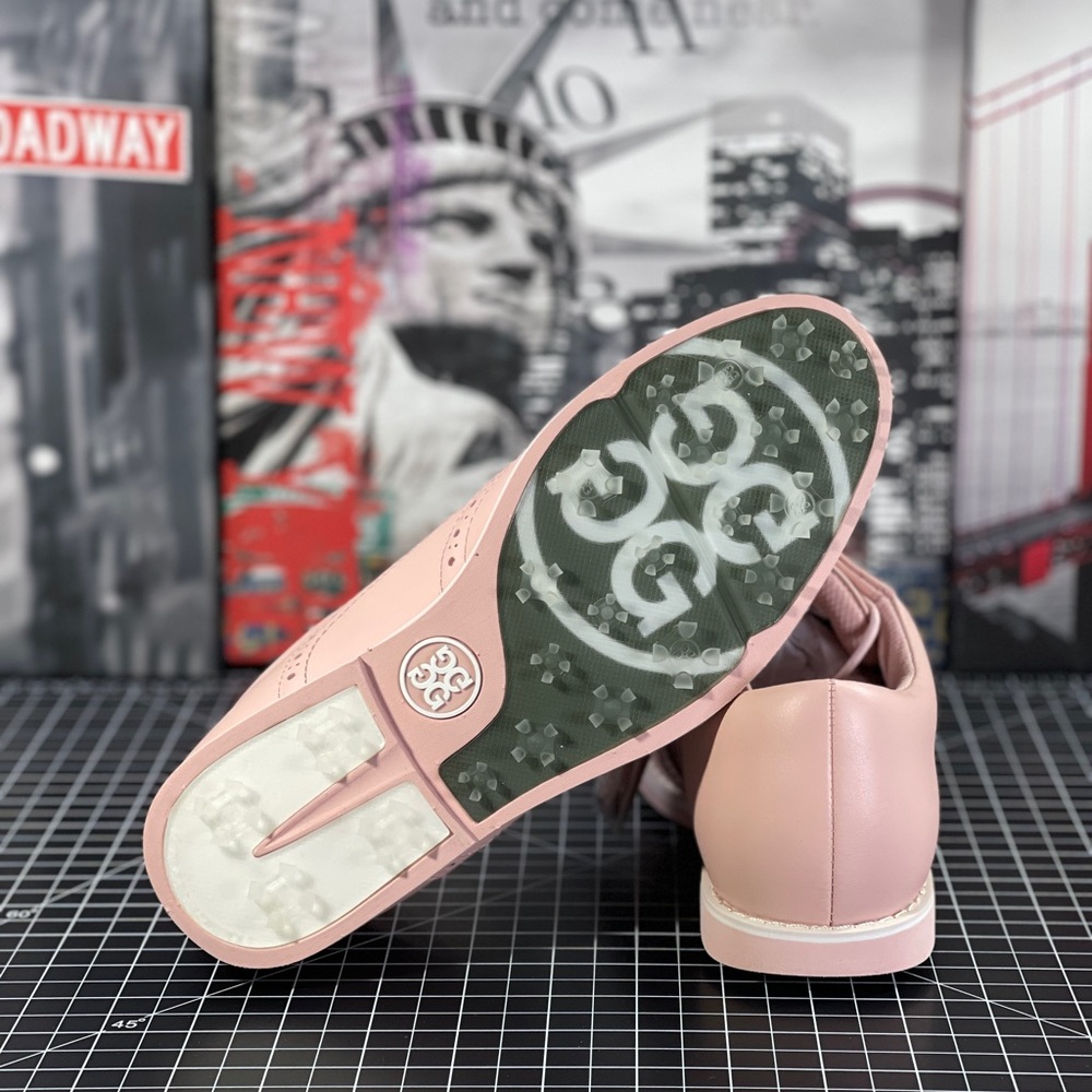 G/FORE G4 Womens 8.5 Brogue Gallivanter Golf Shoes Blush Pink Longwing NEW - Picture 9 of 13